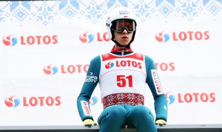 Aleksander Zniszczoł na belce startowej